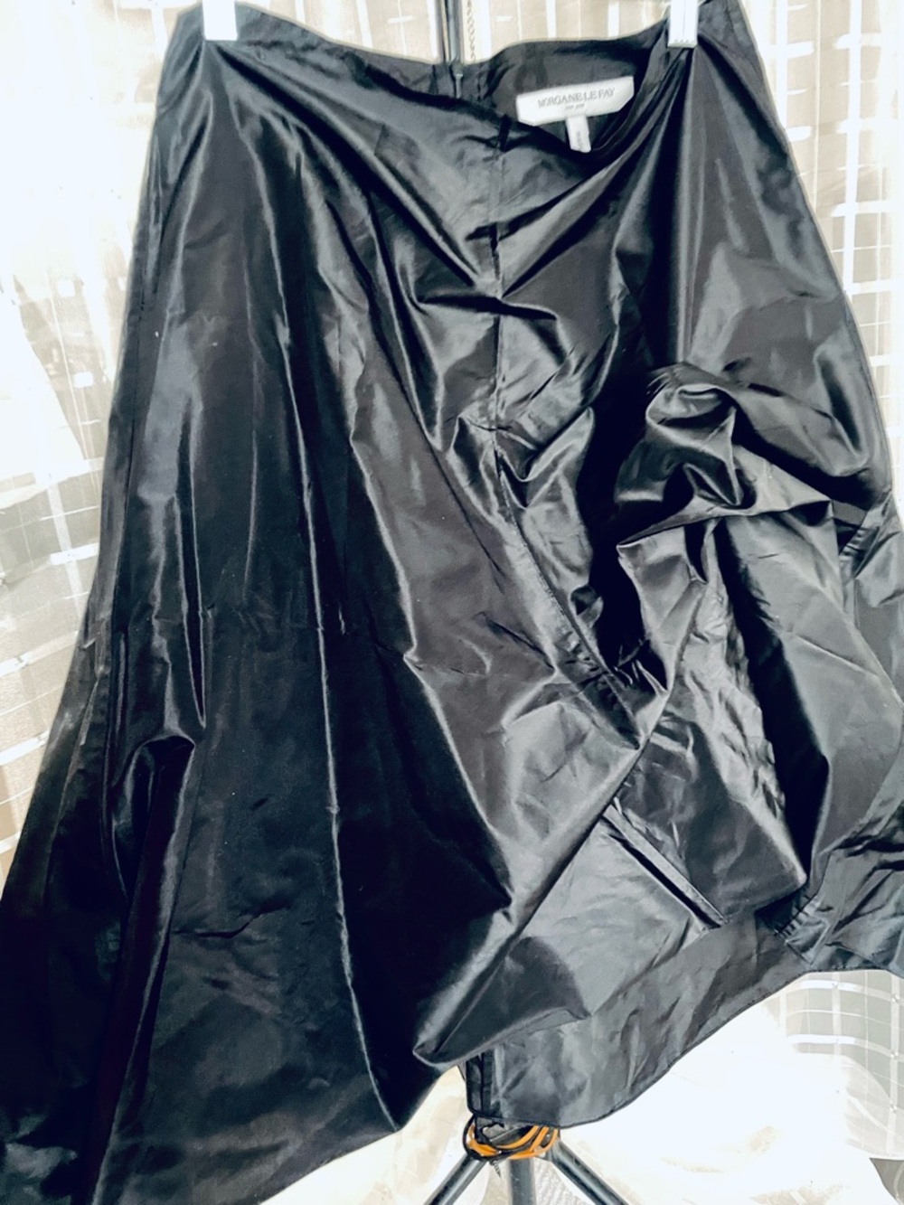 Morgane Le Fay Black taffeta long skirt